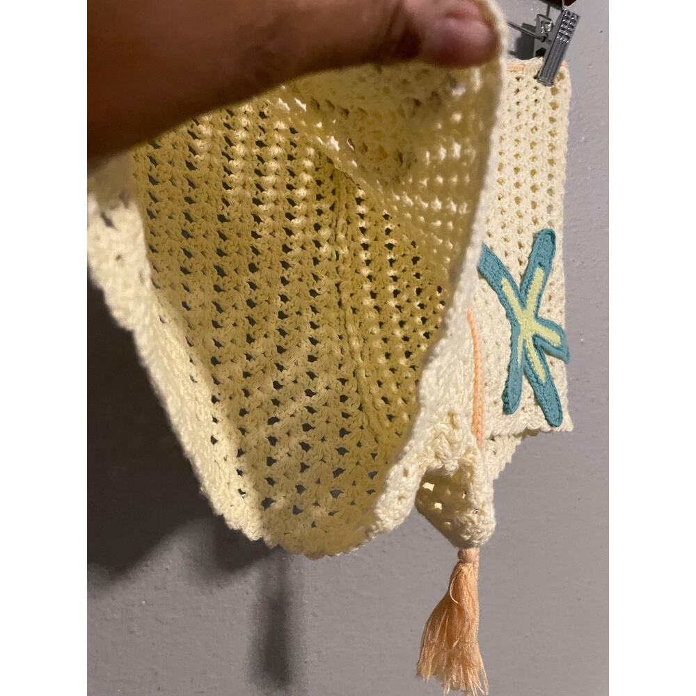 Forever 21 Shorts Juniors Medium Cream Crochet Shell Starfish Festival Boho - Picture 2 of 9